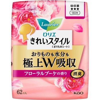 로리에 키레이 스타일 초흡수 란제리 라이너 플로럴 부케 향 62개 카오