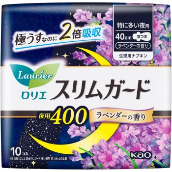 로리에 슬림 가드 라벤더 향 특히 많은 밤용 400 10개 카오