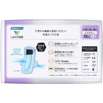 로리에 행복 맨살 소취 플러스 특히 많은 주간용 25cm 날개 포함 15개 카오