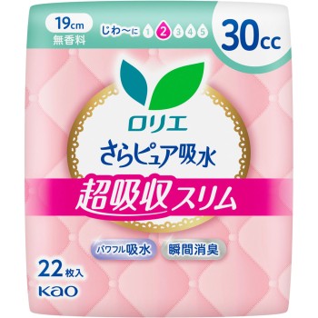 로리에 맑은 퓨어 초흡수 슬림 30cc 22매 카오