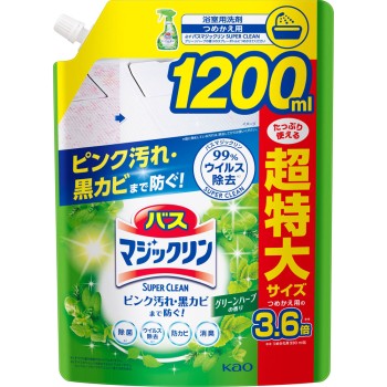 배스 매직클린 SUPER 거품 세정 허브 대형 스파우트 1200ml 카오