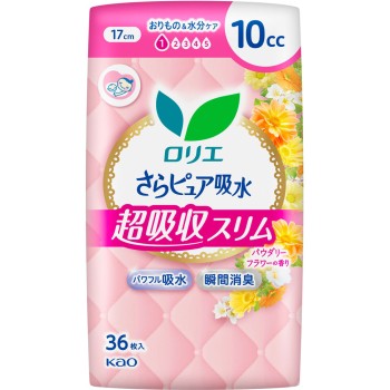 로리에 사라퓨어 흡수 초흡수 슬림 10cc 파우더리플라워 향 36매 카오