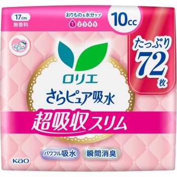 로리에 사라 퓨어 흡수 초흡수 슬림 10cc 무향 72매 카오