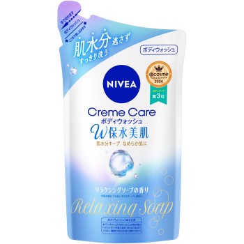 니베아 크림 케어 바디 워시 W보수 미피부 릴랙싱 소프 향 리필 350ML 카오