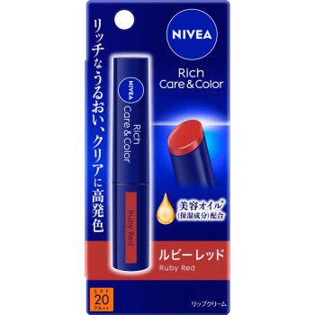 니베아 리치케어&컬러립 루비레드 2g 카오