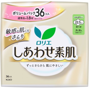 로리에 행복한 피부 볼륨 팩 많은 낮용 22.5cm 날개 포함 36개 카오