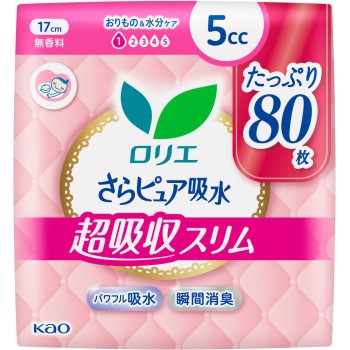 로리에 사라퓨어 초흡수 슬림 5cc 80매 카오