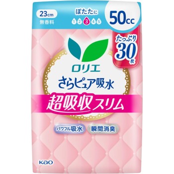 로리에 맑은 퓨어 초흡수 슬림 50cc 30매 카오