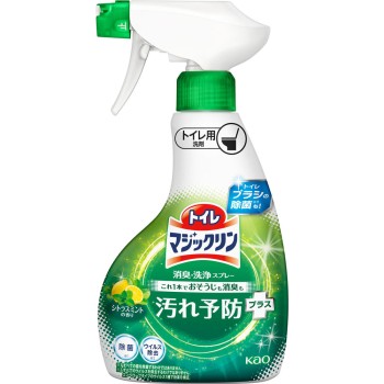 화장실 매직린 소취·세정 스프레이 오염 예방 플러스 시트러스 민트향 본체 350ml 카오