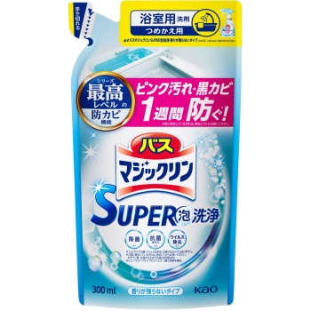 바스 매직클린 SUPER 거품 세정 향기가 남지 않는 리필 300ml 카오
