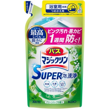 배스 매직린 SUPER 폼 세정 그린 허브 리필 300ml 카오