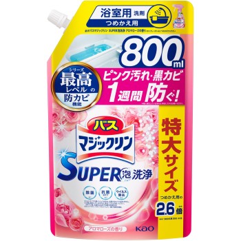 배스 매직린 SUPER 폼 아로마 로즈 스파우트 800ml 카오