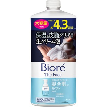 비오레 더 페이스 거품 세안료 모이스트 리필 대용량 700mL 카오