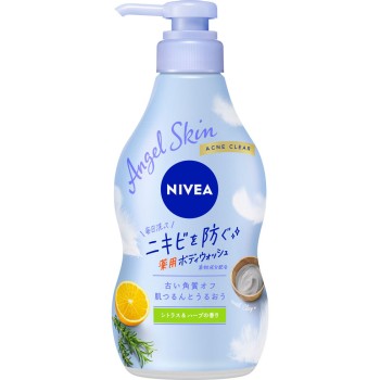 니베아 엔젤스킨 바디워시 아크네클리어 시트러스&허브 향 펌프 470mL 카오