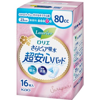 로리에 사라퓨어 흡수 초안심 패드 80CC 16매 카오