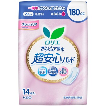 로리에 맑은 퓨어 흡수 초안심 패드 180cc 14매 카오
