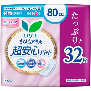 로리에 사라퓨어 흡수 초안심 패드 80cc 32매 카오