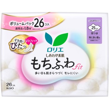 로리에 행복한 피부 모치후와핏 특히 많은 낮용 25cm 날개 포함 26개 카오