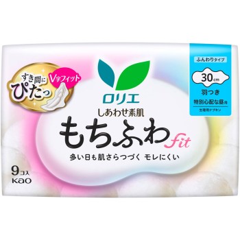 로리에 행복소재 모치후와핏 특별걱정되는 낮용 30cm 날개부착 9개 카오