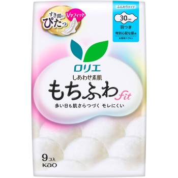 로리에 행복소재 모치후와핏 특별걱정되는 낮용 30cm 날개부착 9개 카오