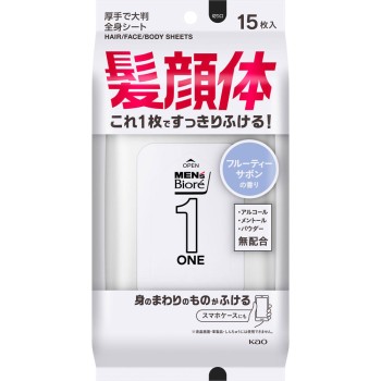 맨즈비오레 ONE 시트 상쾌한 프루티 사봉 향 15매 카오