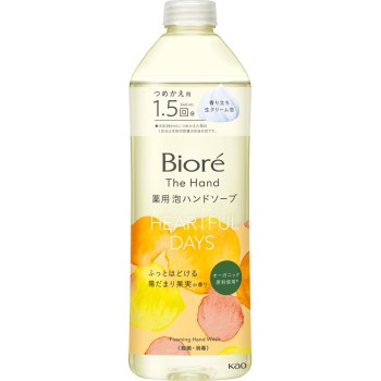 비오레 더 핸드 거품 핸드솝 따뜻하게 햇살 과실 향 리필 340ml 카오