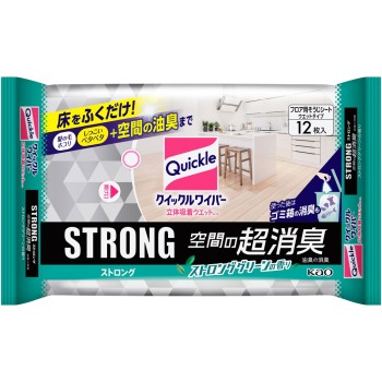 퀵클 와이퍼 입체 흡착 웻시트 스트롱 공간 초탈취 12매입 카오