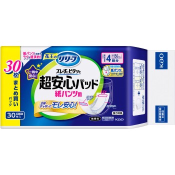 리리프 종이 팬츠용 패드 흘러내림 없이 딱 붙는 초안심 4회분 30매 카오