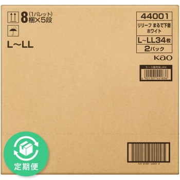 리리프 팬츠 타입 마치 속옷 2회분 L-LL 34매×2 카오