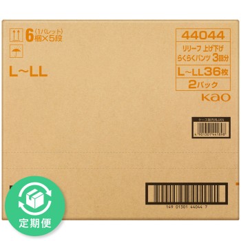 리리프 팬츠 타입 올리기·내리기 편한 얇은 팬츠 3회분 L-LL 36매×2 카오