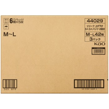 리리프 팬츠타입 올리고 내리기 편한 얇은 팬츠 2회분 M-L 42매×3 카오
