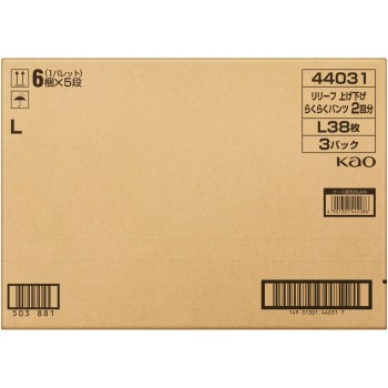 리리프 팬츠타입 올리고 내리기 편한 얇은 팬츠 2회분 L 38매×3 카오