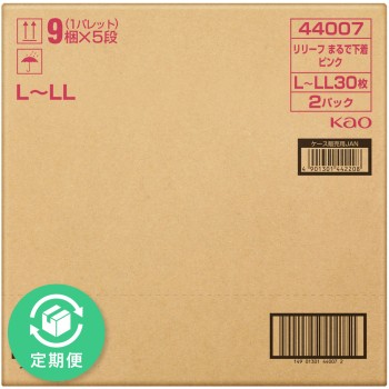 릴리프 팬츠 타입 꼭 속옷 같은 2회분 핑크 L-LL 30매×2 카오