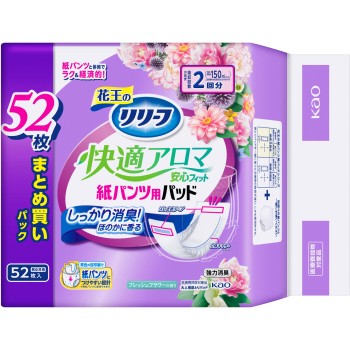 리리프 기저귀 전용 패드 쾌적 아로마 안심 피트 52매 카오