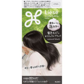 리제 거품컬러 염색복원제 내추럴블랙 115mL 카오