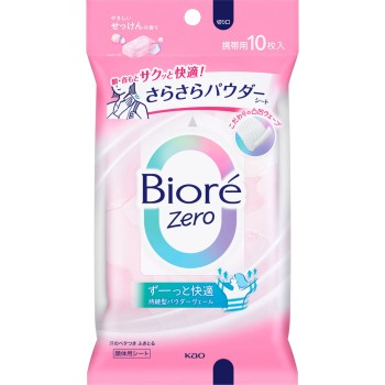 비오레ZERO 사라사라파우더시트 쿨무향성 10매 카오