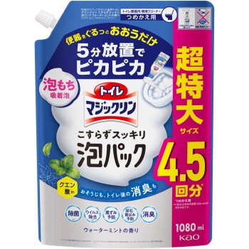 화장실 매직린 문지르지 않아도 스피드 폼 팩 워터 민트향 리필 1080ml 카오