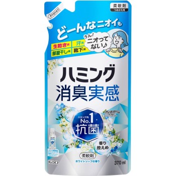 하밍 소취실감 화이트소프향 리필용 370ml 카오