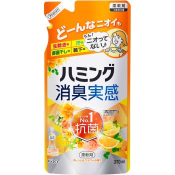 하밍 소취 실감 오렌지&플라워향 리필용 370ml 카오