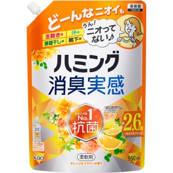 해밍 소취실감 오렌지&플라워 향 리필용 950ml 카오