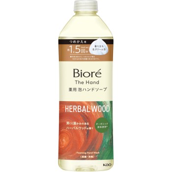 비오레 더 핸드 폼 핸드소프 깊고 따뜻한 허벌 우드 향 리필용 340ml 花王
