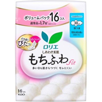 로리에 행복 피부 폭신폭신 fit 볼륨팩 특히 걱정되는 낮용 30cm 날개부착 16코 카오