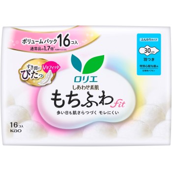 로리에 행복 피부 폭신폭신 fit 볼륨팩 특히 걱정되는 낮용 30cm 날개부착 16코 카오