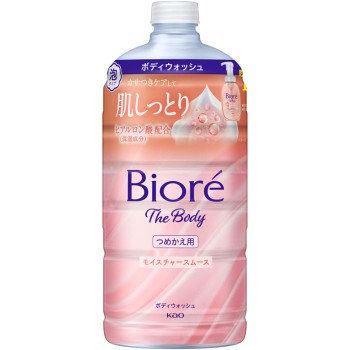 비오레 더 바디 거품 타입 모이스처 스무스 리필용 740mL 카오