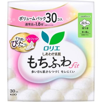 로리에 행복한 피부 폭신 핏 많은 낮용 22.5cm 날개 있음 16개 30개 카오