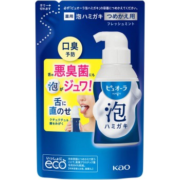 퓨오라 거품 치약 프레쉬 민트 리필용 100ml 카오