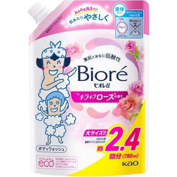 비오레 u 키라키라 로즈 향 리필용 스파우트 780ml 카오