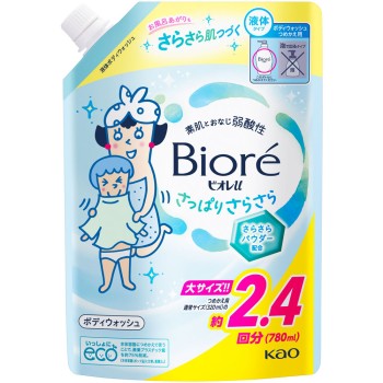 비오레u 상쾌하고 매끄러운 리필 스파우트 파우치 780ml 카오