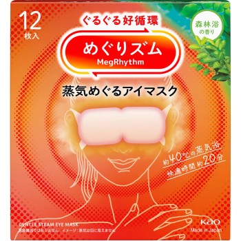 메구리즘 증기로 따뜻한 아이마스크 삼림욕 향기 12매 카오
