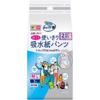 리리프 팬츠타입 마치 속옷같은 2회분 그레이 M 2매 카오